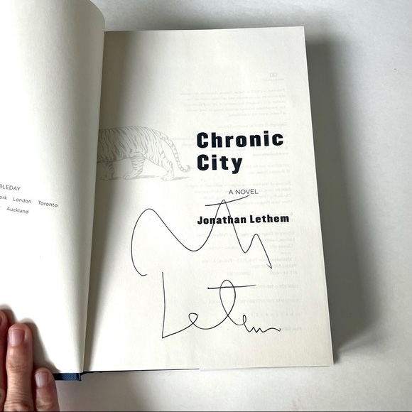 Signed Hardcover Copy Chronic City Jonathan Lethem - Picture 4 of 8